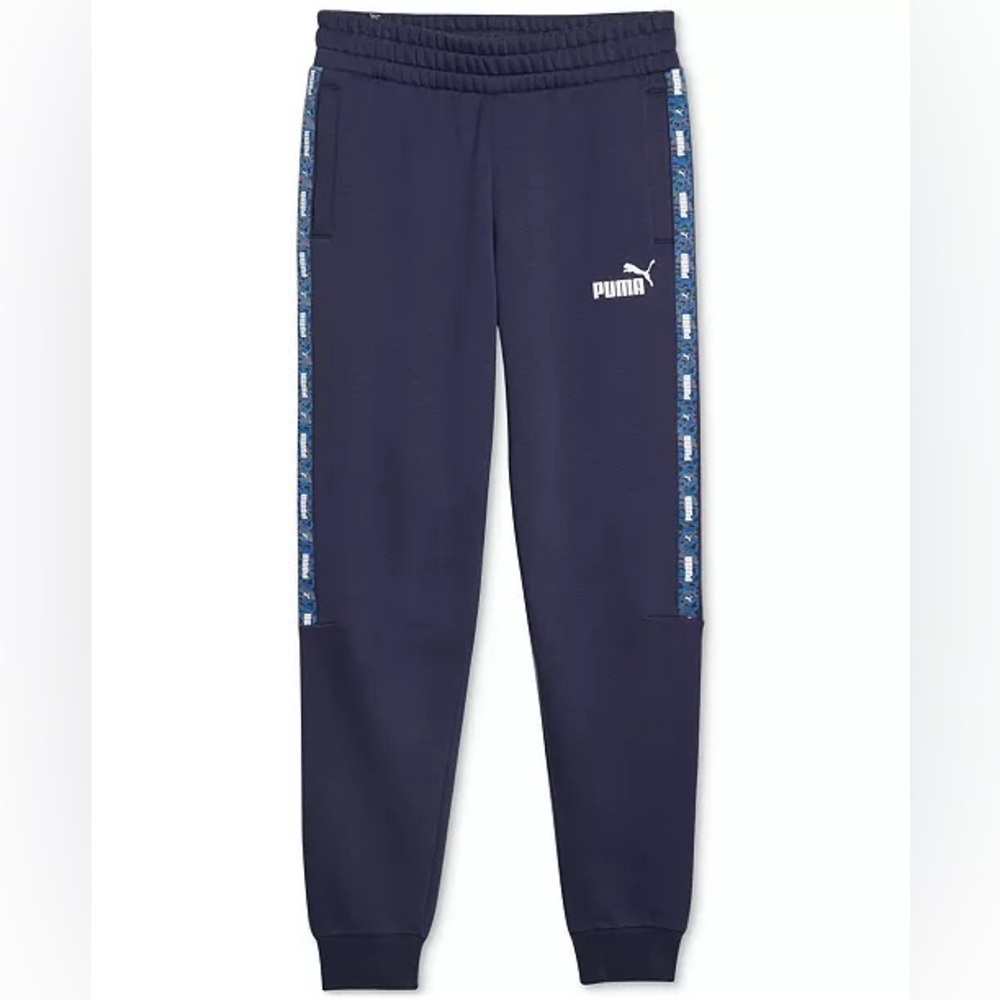 NWT Puma Men's Ess+ Camouflage Taped Logo-Print Fleece Sweatpants